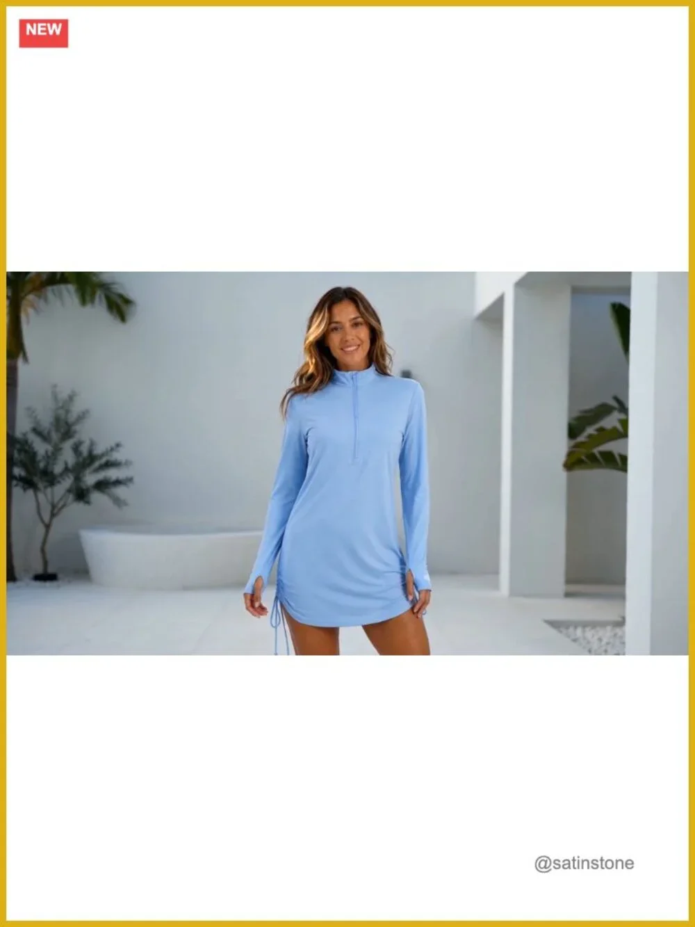 UPF 50+ Sun Protection Quick Dry Coverup Dress with Thumb Holes